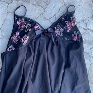 black vintage slip dress